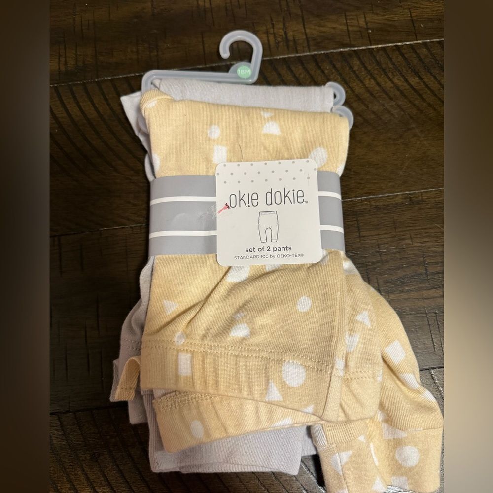 NWT Okie Dokie Unisex 2-Piece Pull-On Pants – Size 18 Months